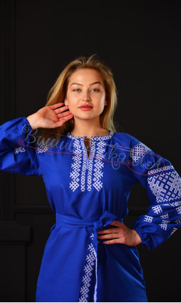 Bright blue women's dress 434-7