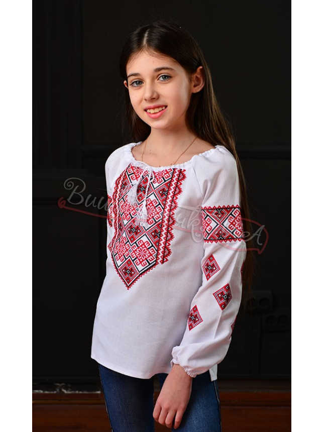 Traditional vyshyvanka for a girl 914-2 size 152