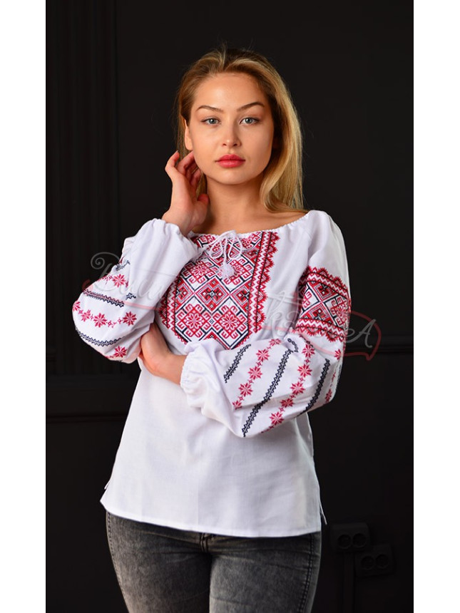 Women's blouse with embroidery 514-2 size 42