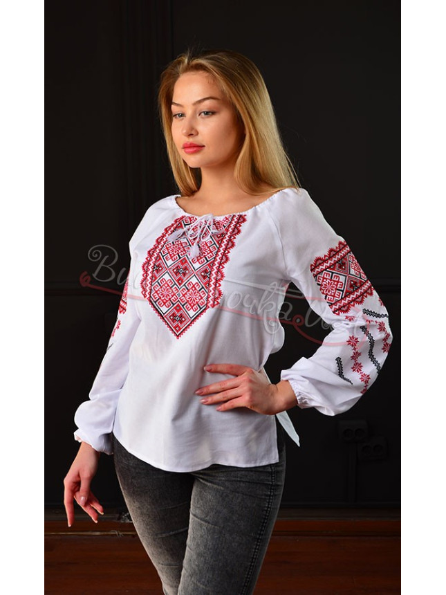 Women's blouse with embroidery 514-2 size 42