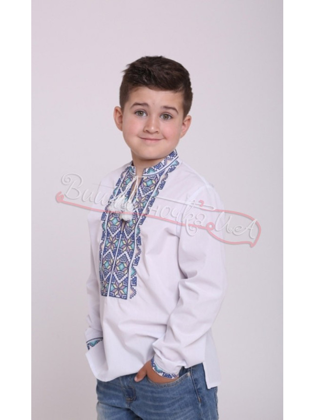 Shirt with embroidery for a boy 4424 size 140