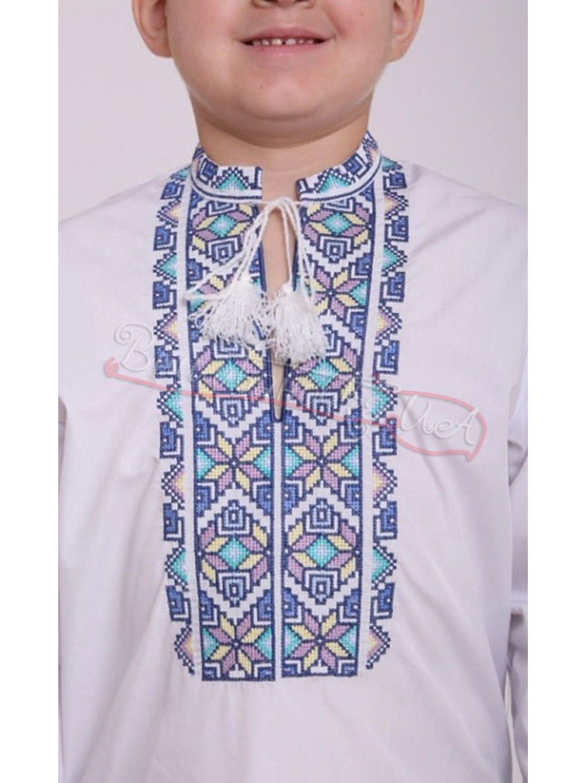 Shirt with embroidery for a boy 4424 size 140