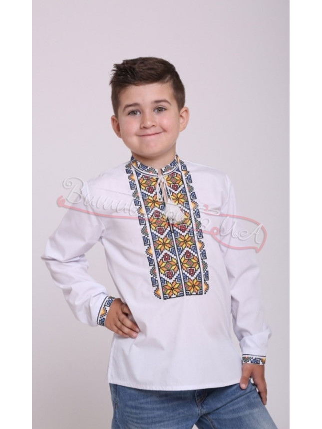 Embroidered shirt with multicoloured pattern 4422 size 110