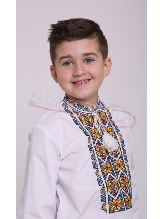 Embroidered shirt with multicoloured pattern 4422 size 110