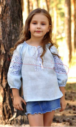 Children's blouse in linen Д16
