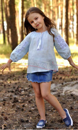 Children's blouse in linen Д16