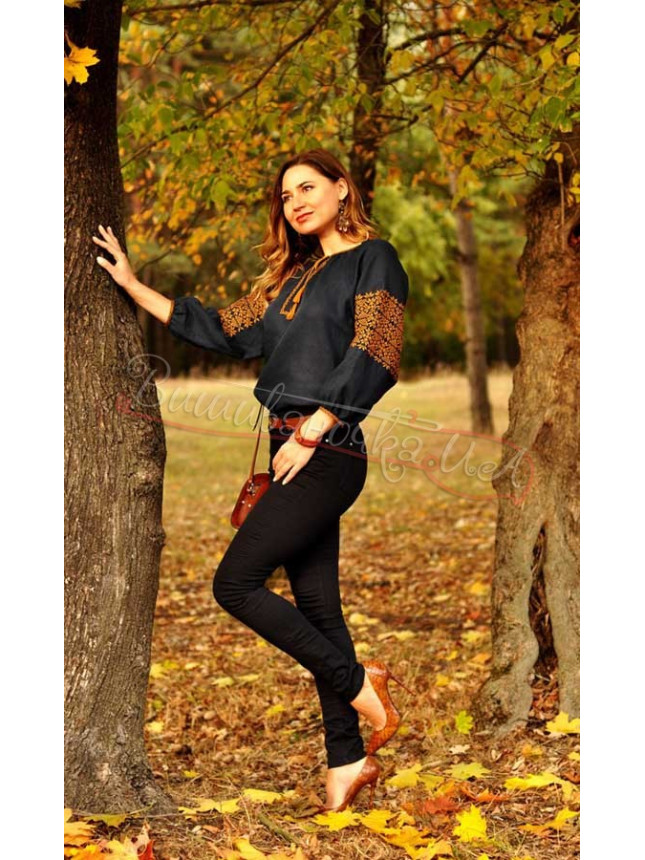 Women's vyshyvanka blue Ж18 size 42