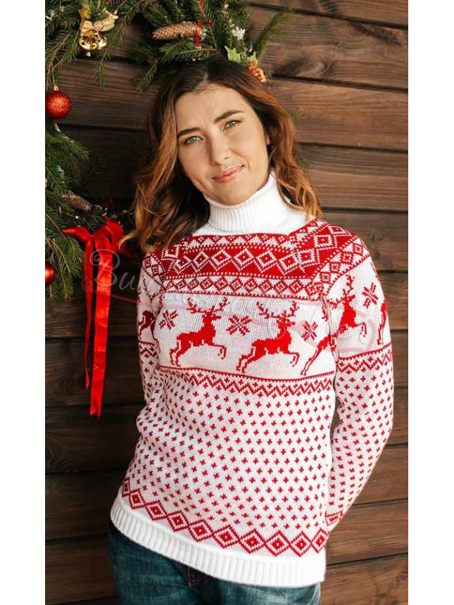 Warm Christmas jumper with reindeer 2083 size 42