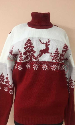 Christmas men's knitted cardigan 0008