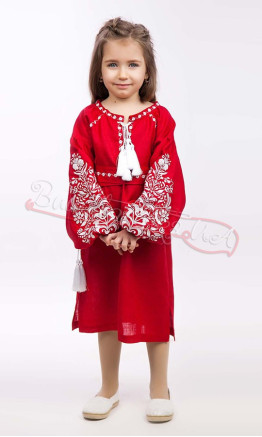 Платье с вышивкой для девочки 4525