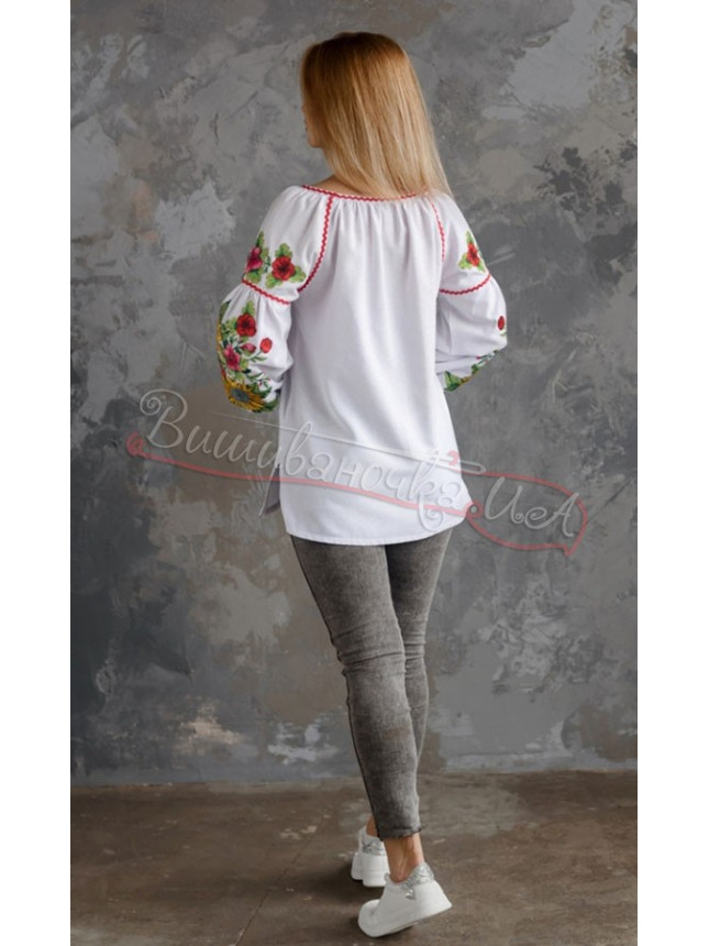 Рубашка с вышивкой подсолнухов 4558