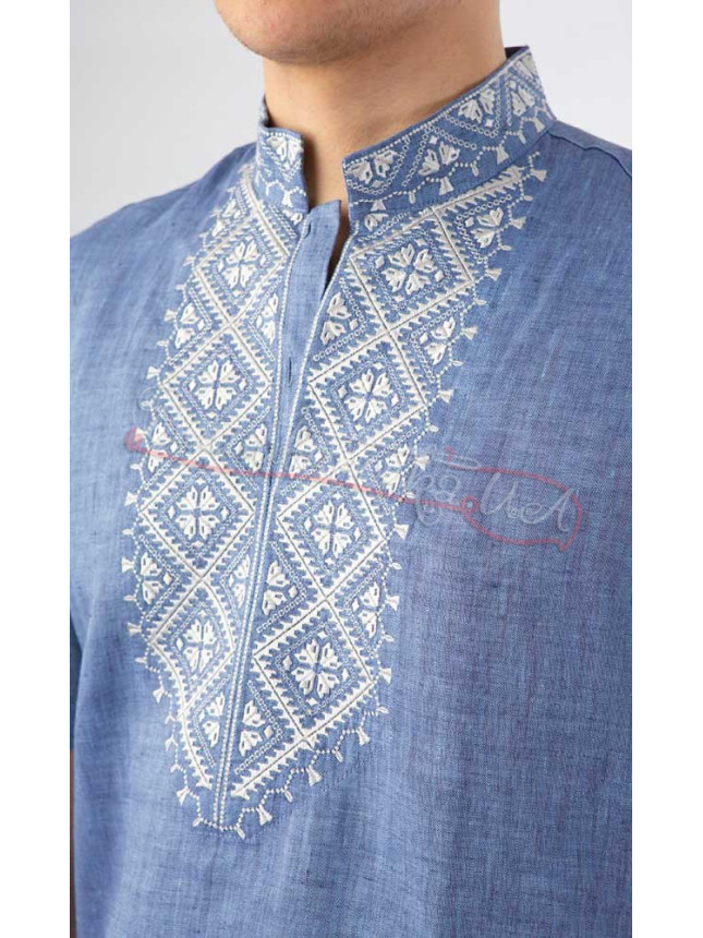 Men's vyshyvanka shirt, linen СМ 026