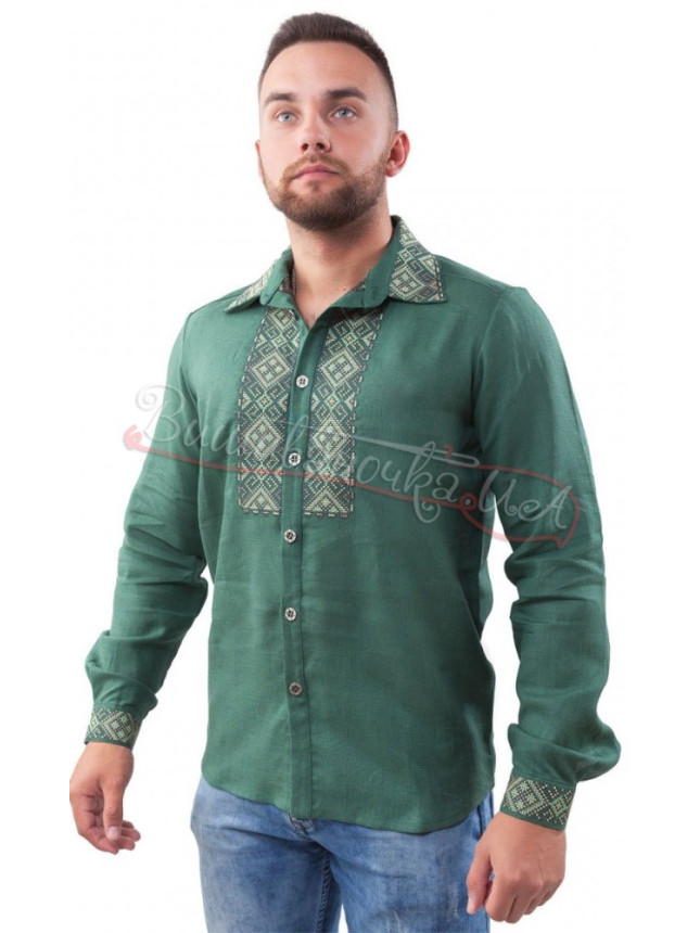 Bright men's vyshyvanka, linen SM 027