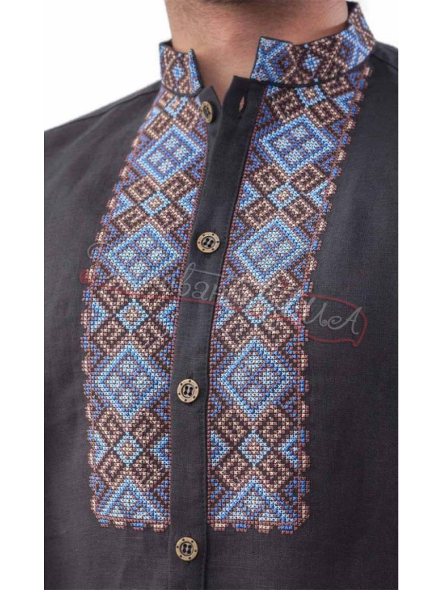 Men's vyshyvanka with buttons SM 029