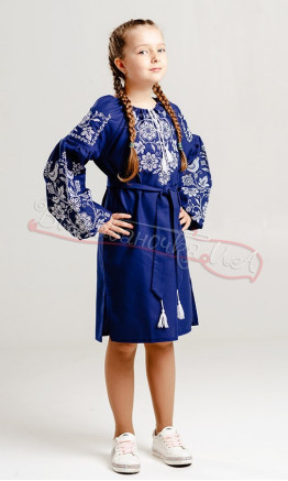 Dress for a girl in blue 850-10