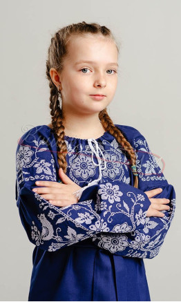 Dress for a girl in blue 850-10