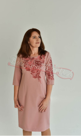 Dress in pink with embroidery 4575