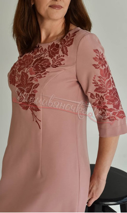 Dress in pink with embroidery 4575