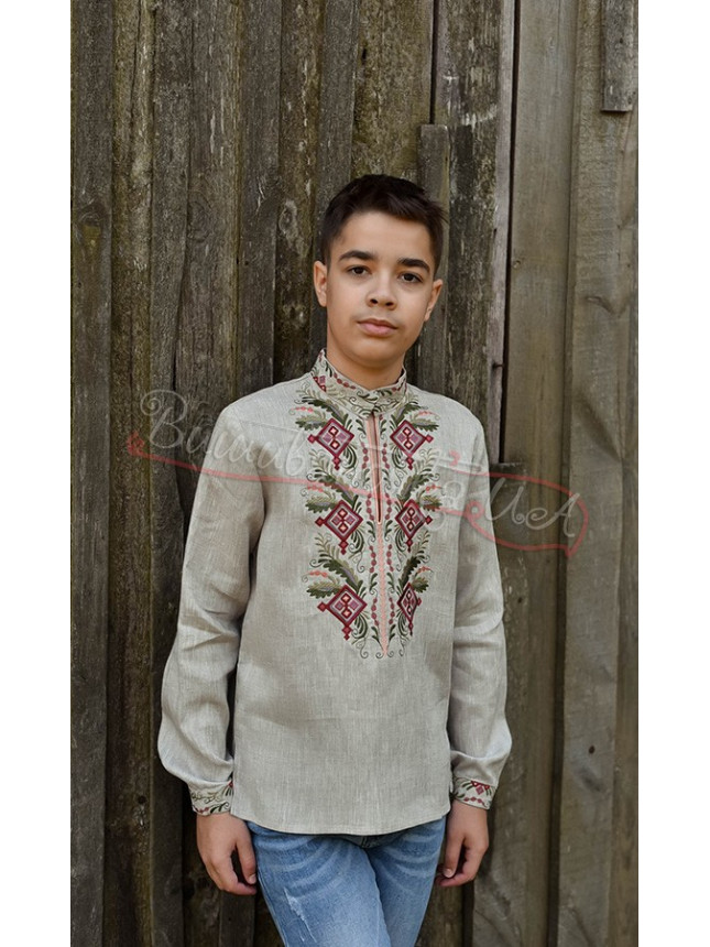 Linen vyshyvanka for a boy 4439