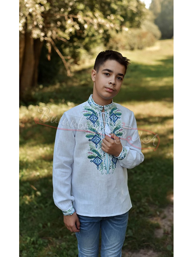 Vyshyvanka for a boy in linen 4437 size 122
