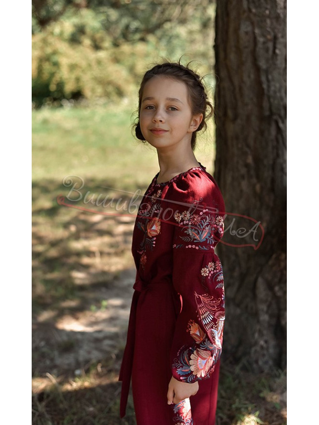 Children's linen dress 4350 size 146