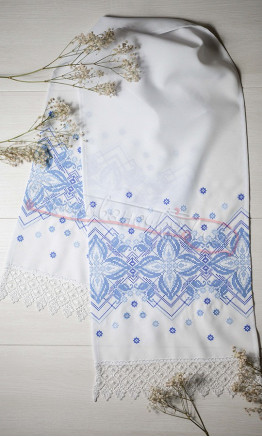 Рушник для икон, синий узор (2 шт) С-07
