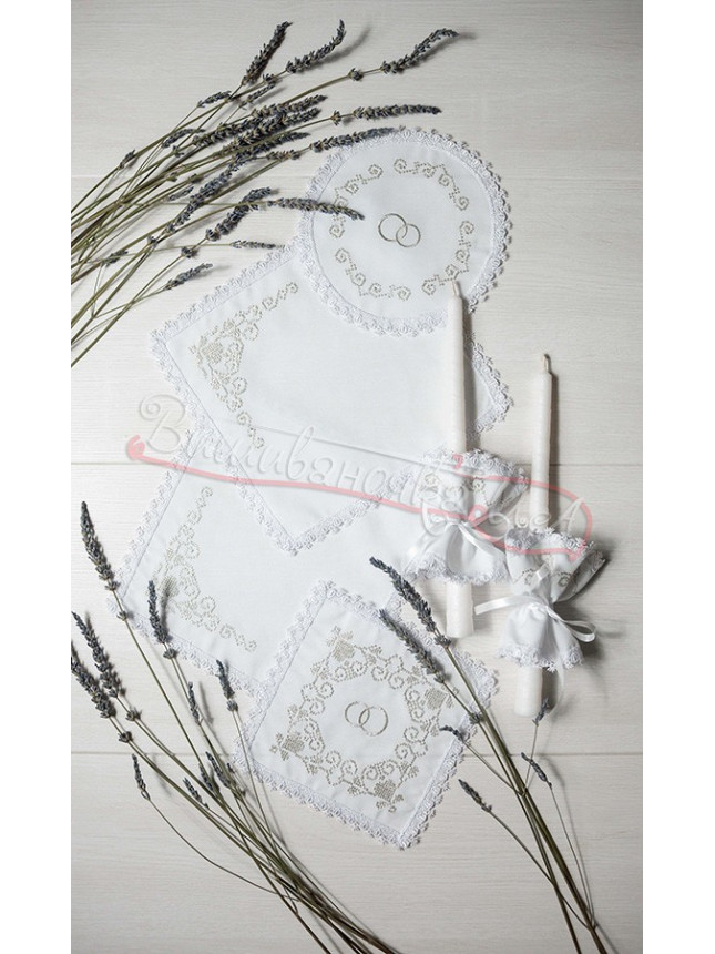 Set wedding, silver embroidery СХ-01