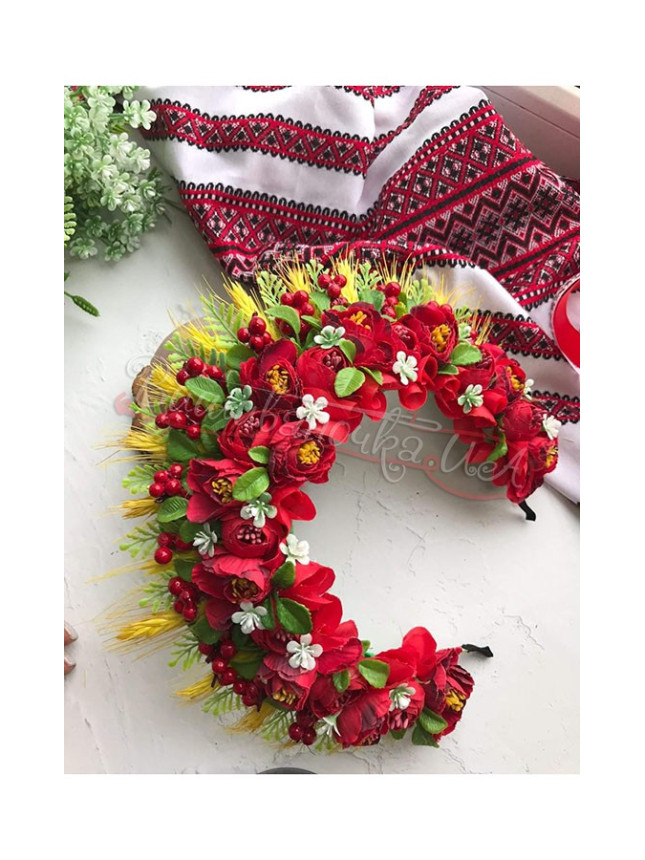 Refined flower crown handmade В36