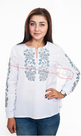 Женская вышиванка с розами 522-1