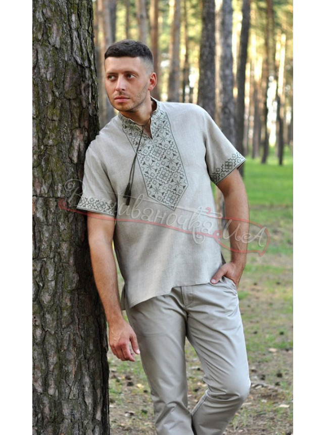 Vyshyvanka in natural linen М16К