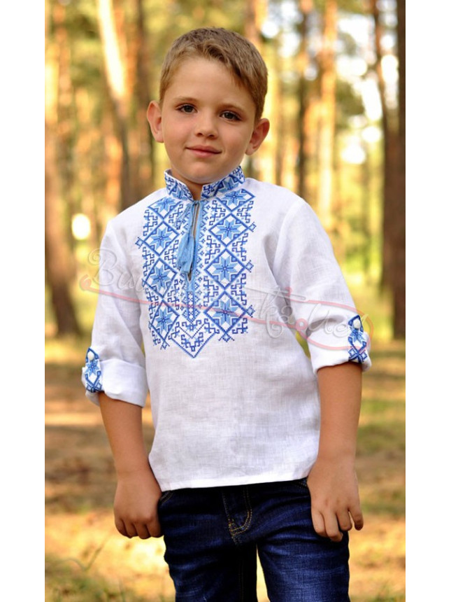 Vyshyvanka for a boy in linen ДМ213