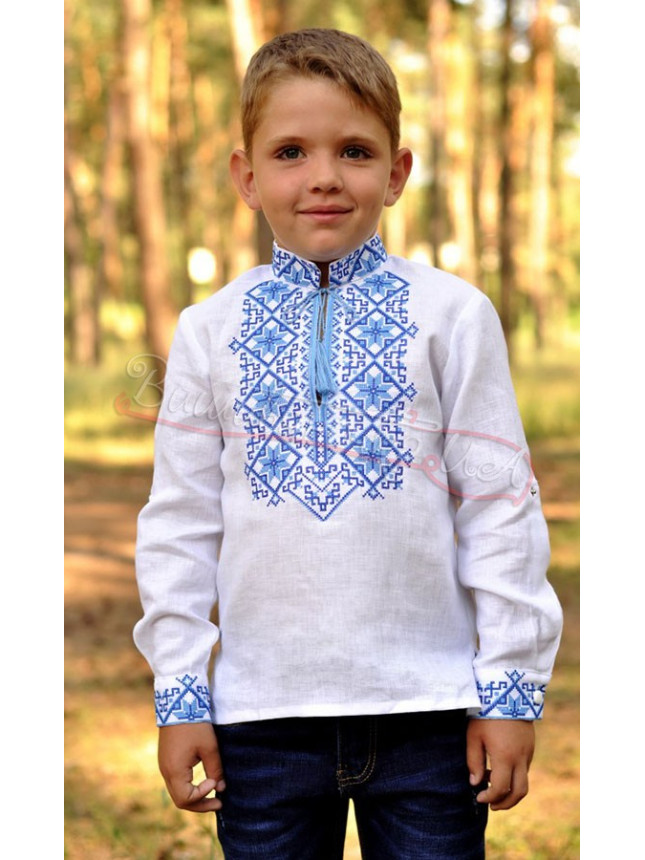 Vyshyvanka for a boy in linen ДМ213
