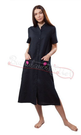 Women's dress in natural linen SL 176