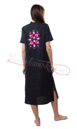 Women's dress in natural linen SL 176