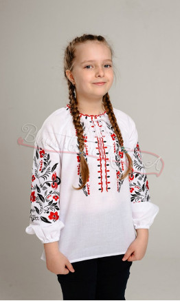 Children's blouse with satin stitch embroidery 949-3