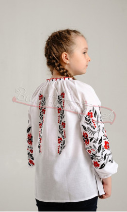 Children's blouse with satin stitch embroidery 949-3