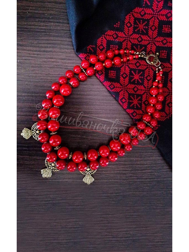 Coral necklace angels Б01