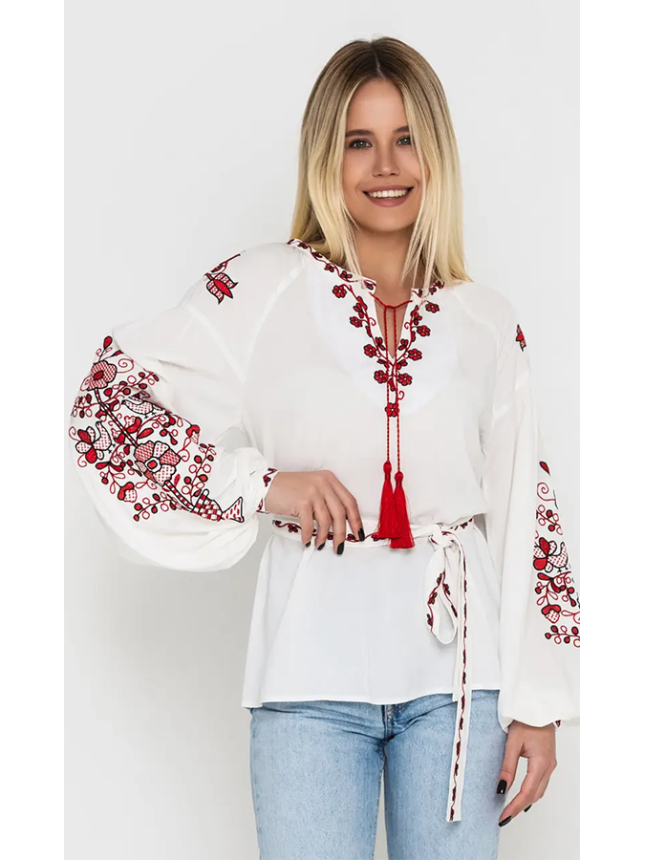 Vyshyvanka with floral pattern 1021 size 50