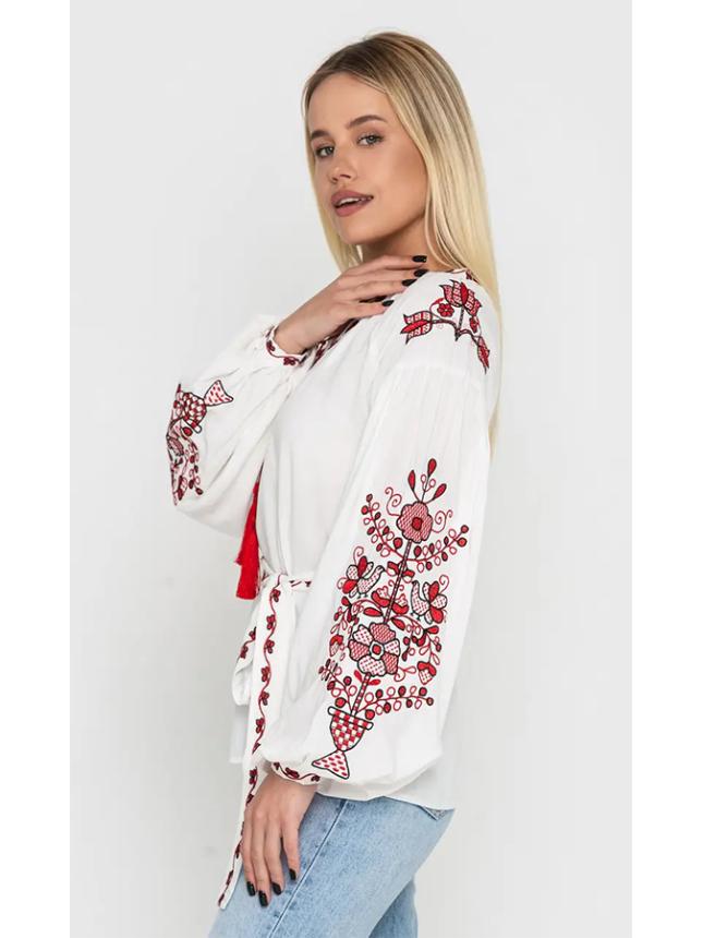 Vyshyvanka with floral pattern 1021 size 50