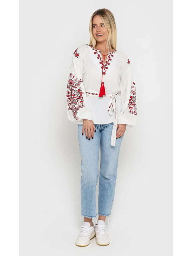 Vyshyvanka with floral pattern 1021 size 50