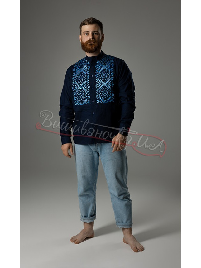 Men's vyshyvanka on a clasp 7495 size 52