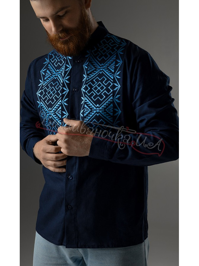 Men's vyshyvanka on a clasp 7495 size 52