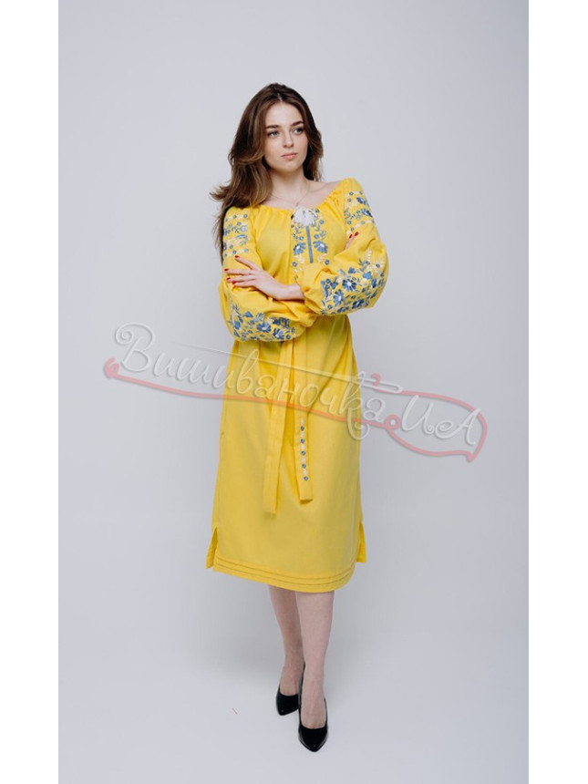 Women's dress in yellow 1423