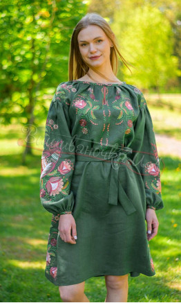 Вишита лляна сукня 4609-к