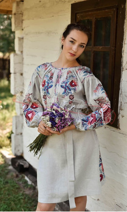 Dress in linen short 4604-К