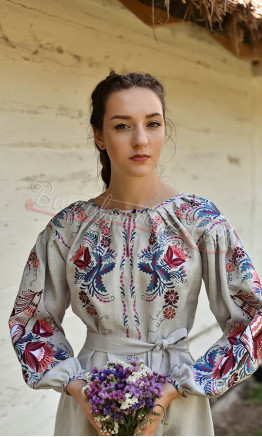 Dress in linen short 4604-К