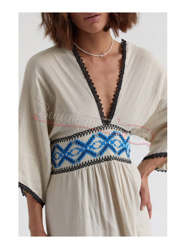 Women's dress with embroidery 0108 size L