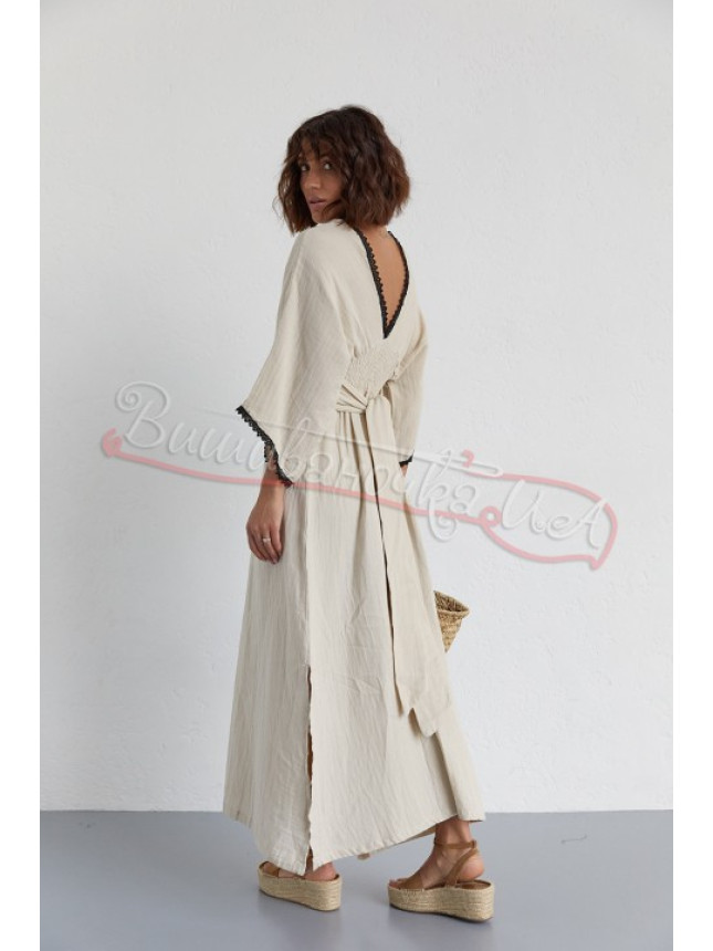 Women's dress with embroidery 0108 size L