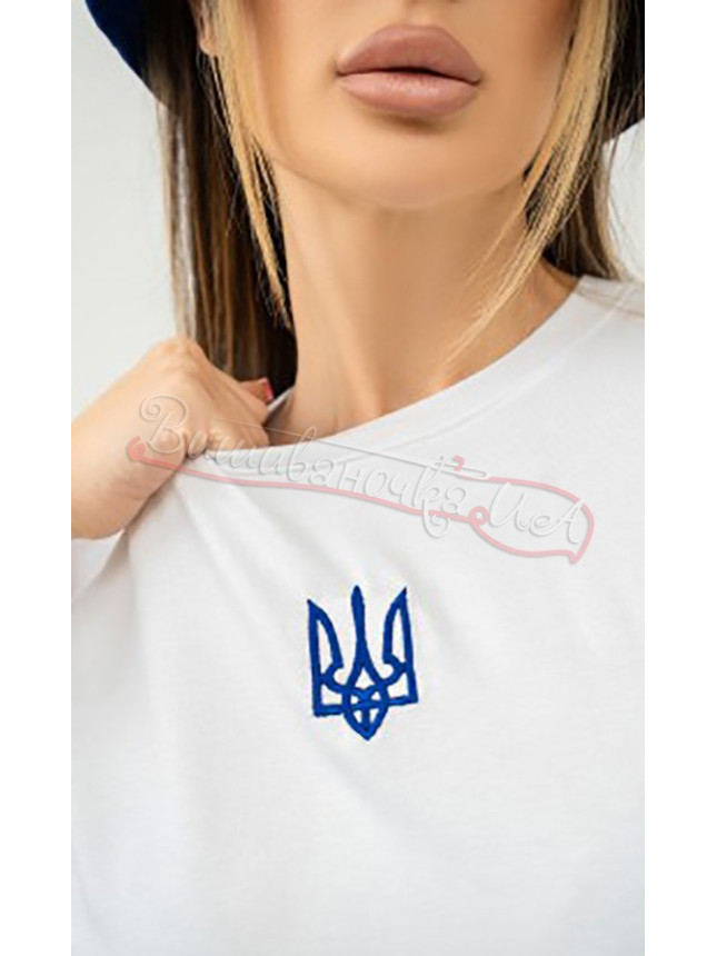 Біла жіноча футболка оверсайз 1391