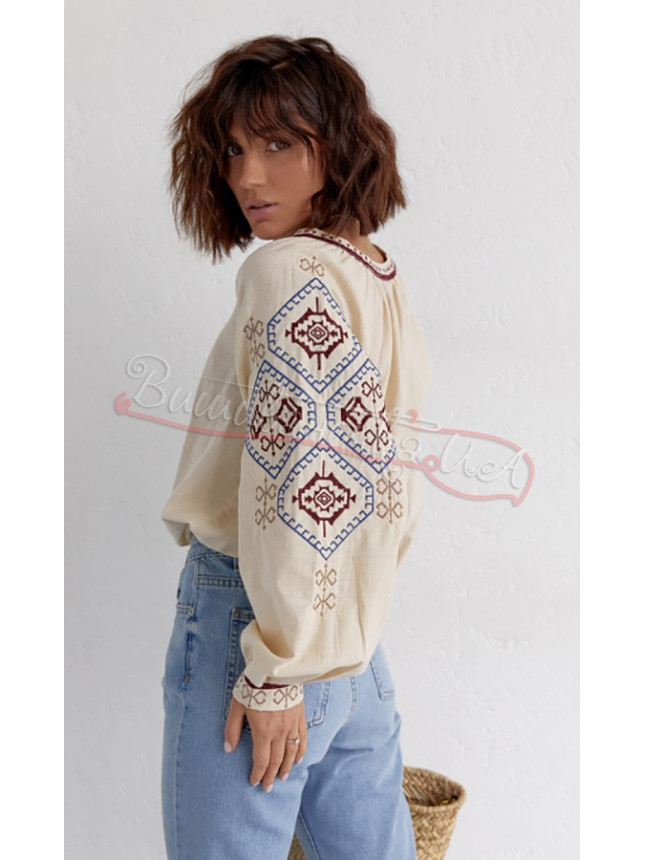 Women's vyshyvanka with buttons 0118